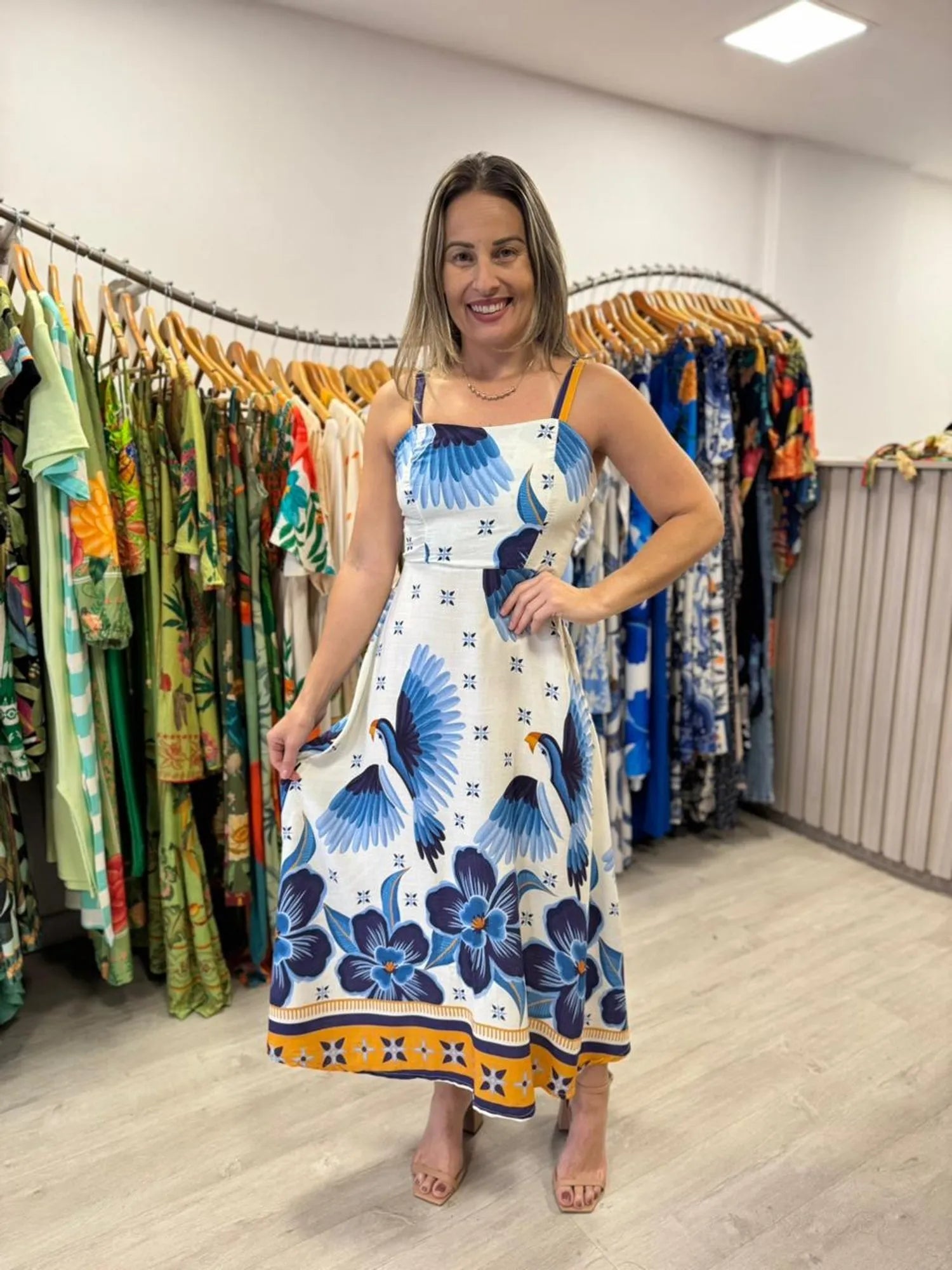 Vestido Midi Laura Est. Serena
