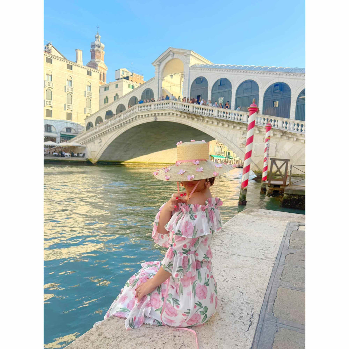 Vestido Veneza | chiffon floral supermidi