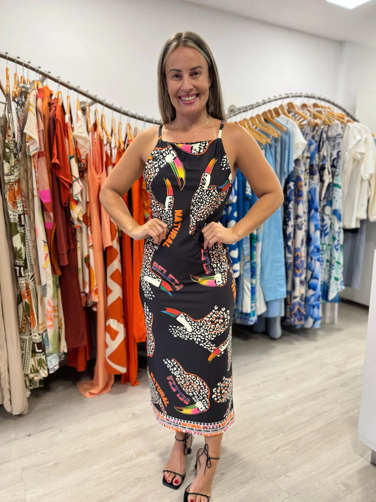 Vestido Bela Estampa escura