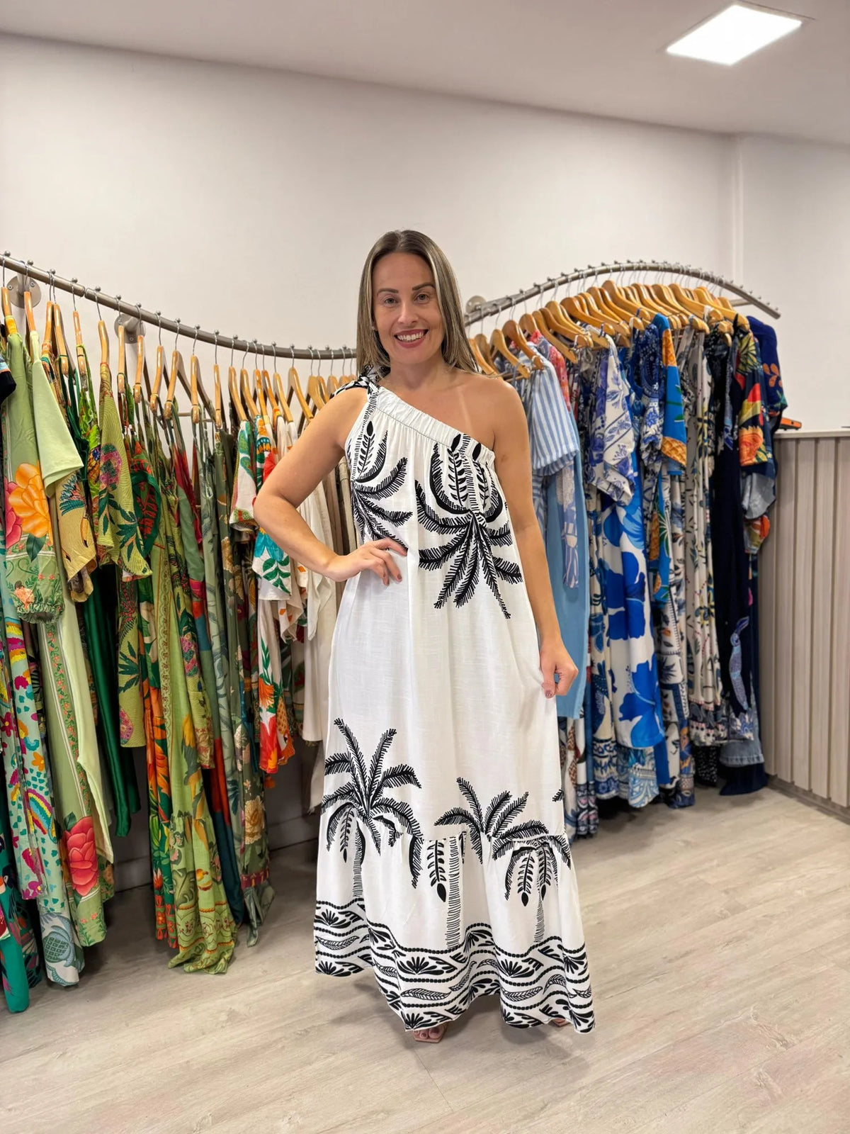 Vestido Lia Est. Oásis (branco)